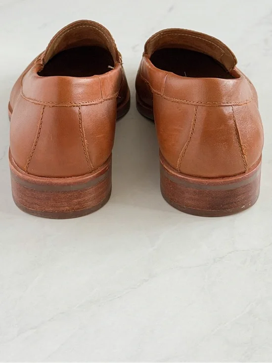 Aerosoles Brown Leather Loafers 7.5 Slip On Flat Classic Minimal - Picture 6 of 9